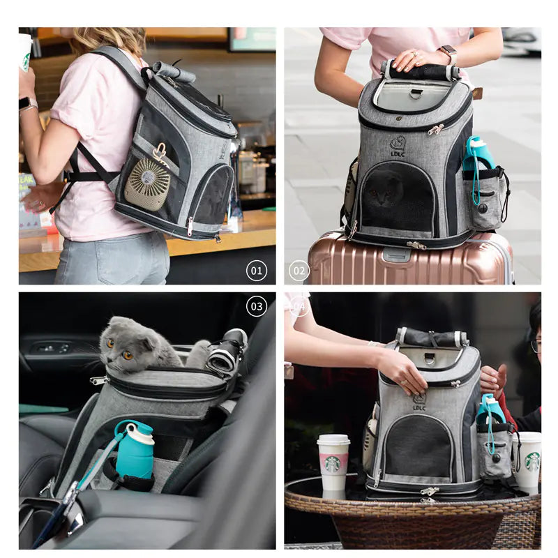 Wiskers & Wag™ WanderPaws™ Haustier-Rucksack