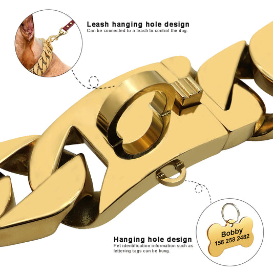 Wiskers & Wag™ BoldBond™ Stainless Steel Collar